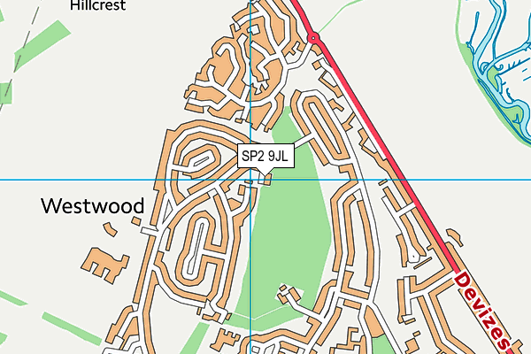 SP2 9JL map - OS VectorMap District (Ordnance Survey)