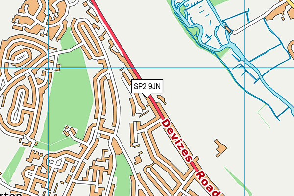 SP2 9JN map - OS VectorMap District (Ordnance Survey)