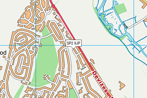 SP2 9JP map - OS VectorMap District (Ordnance Survey)