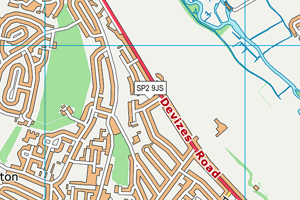 SP2 9JS map - OS VectorMap District (Ordnance Survey)