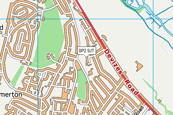 SP2 9JT map - OS VectorMap District (Ordnance Survey)