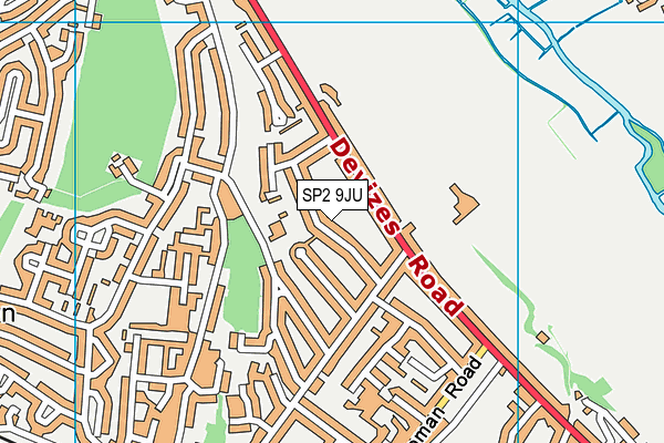 SP2 9JU map - OS VectorMap District (Ordnance Survey)