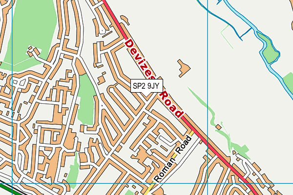 SP2 9JY map - OS VectorMap District (Ordnance Survey)