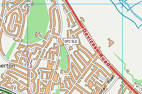 SP2 9LE map - OS VectorMap District (Ordnance Survey)