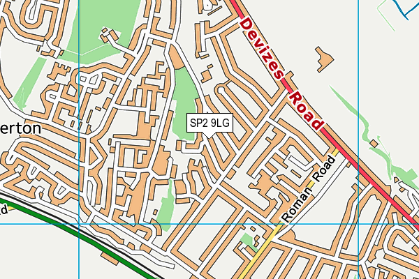 SP2 9LG map - OS VectorMap District (Ordnance Survey)