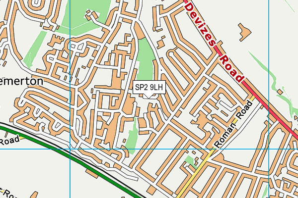 SP2 9LH map - OS VectorMap District (Ordnance Survey)