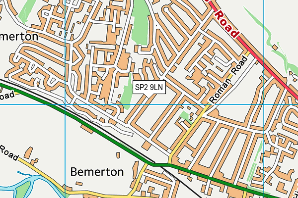 SP2 9LN map - OS VectorMap District (Ordnance Survey)