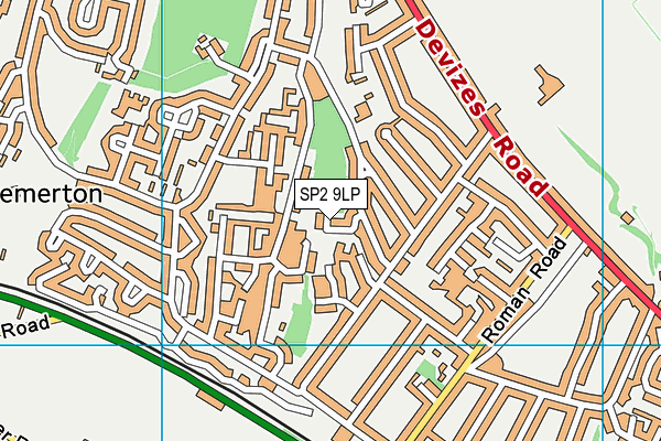 SP2 9LP map - OS VectorMap District (Ordnance Survey)