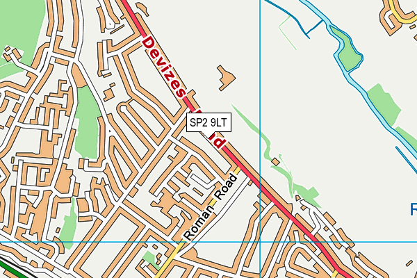 SP2 9LT map - OS VectorMap District (Ordnance Survey)