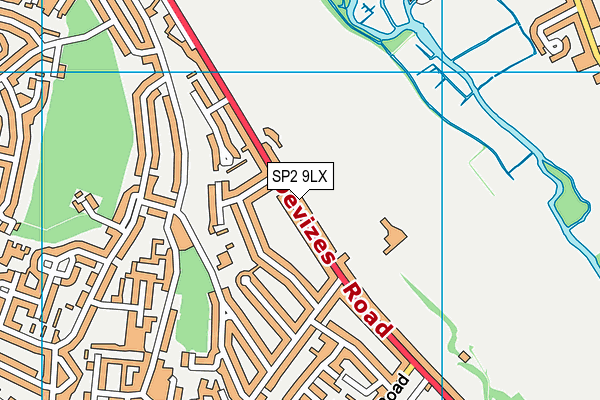 SP2 9LX map - OS VectorMap District (Ordnance Survey)
