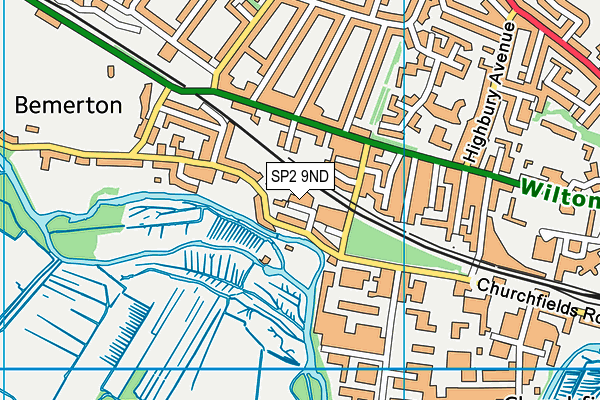 SP2 9ND map - OS VectorMap District (Ordnance Survey)