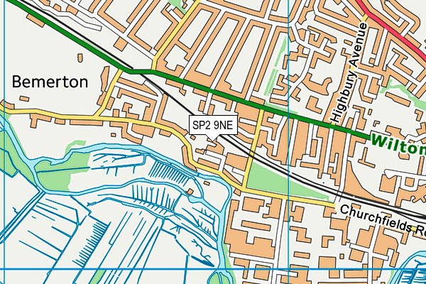 SP2 9NE map - OS VectorMap District (Ordnance Survey)