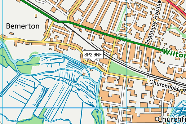 SP2 9NF map - OS VectorMap District (Ordnance Survey)