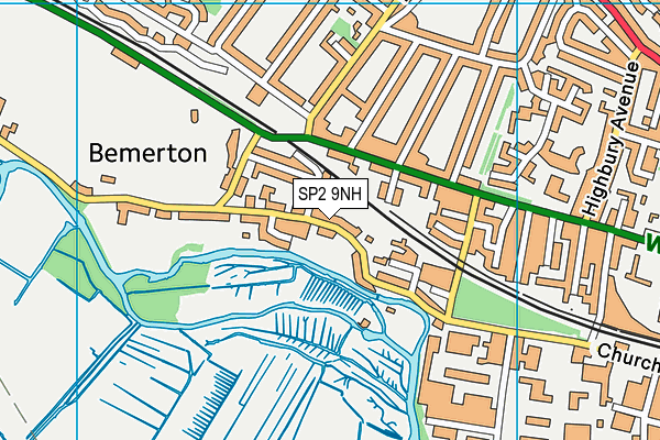 SP2 9NH map - OS VectorMap District (Ordnance Survey)