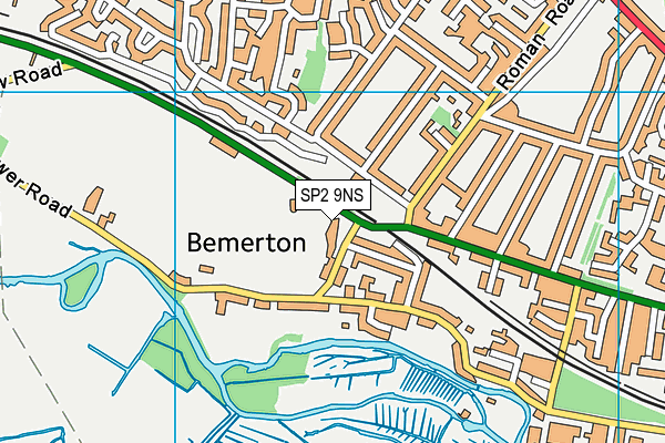 SP2 9NS map - OS VectorMap District (Ordnance Survey)