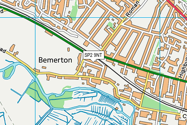 SP2 9NT map - OS VectorMap District (Ordnance Survey)