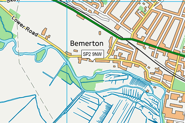 Bemerton St John Church of England Primary map (SP2 9NW) - OS VectorMap District (Ordnance Survey)