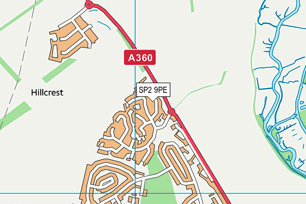 SP2 9PE map - OS VectorMap District (Ordnance Survey)