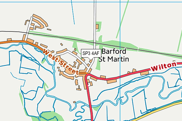 SP3 4AF map - OS VectorMap District (Ordnance Survey)