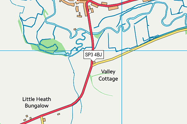 SP3 4BJ map - OS VectorMap District (Ordnance Survey)