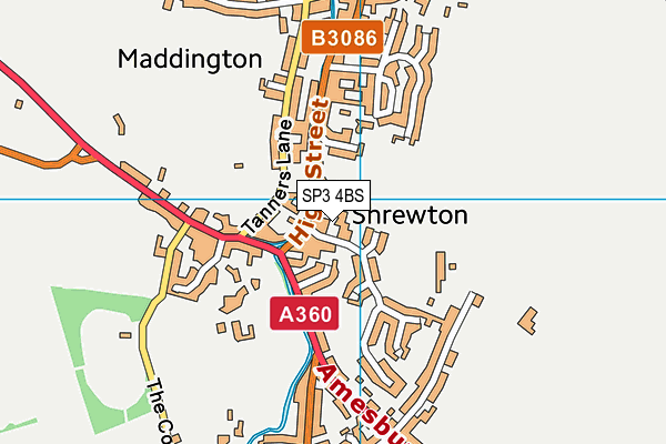 SP3 4BS map - OS VectorMap District (Ordnance Survey)