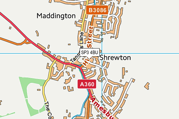 SP3 4BU map - OS VectorMap District (Ordnance Survey)