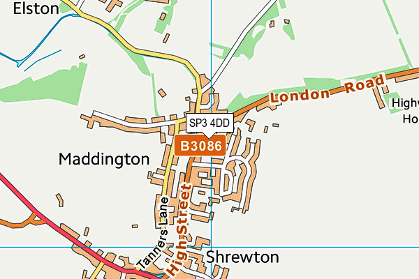 SP3 4DD map - OS VectorMap District (Ordnance Survey)