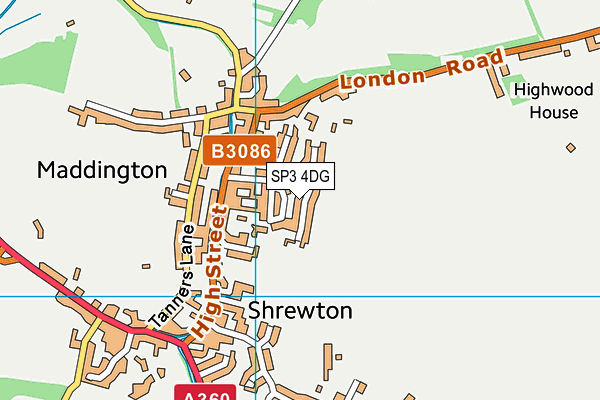 SP3 4DG map - OS VectorMap District (Ordnance Survey)