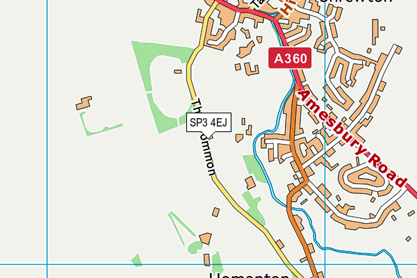 SP3 4EJ map - OS VectorMap District (Ordnance Survey)