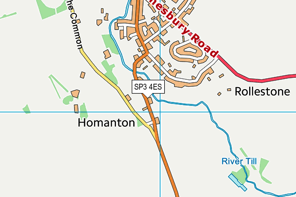 SP3 4ES map - OS VectorMap District (Ordnance Survey)