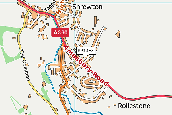 SP3 4EX map - OS VectorMap District (Ordnance Survey)