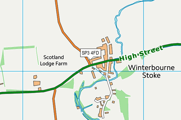 SP3 4FD map - OS VectorMap District (Ordnance Survey)