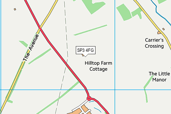 SP3 4FG map - OS VectorMap District (Ordnance Survey)