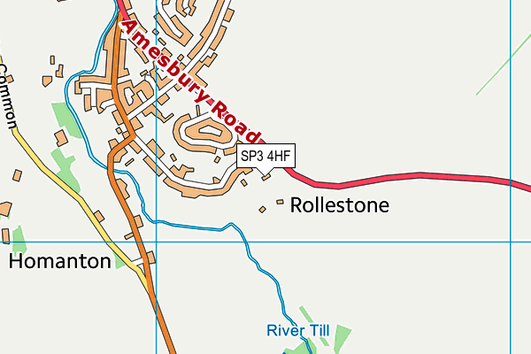 SP3 4HF map - OS VectorMap District (Ordnance Survey)