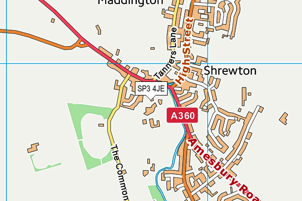 SP3 4JE map - OS VectorMap District (Ordnance Survey)