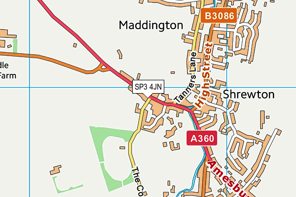 SP3 4JN map - OS VectorMap District (Ordnance Survey)