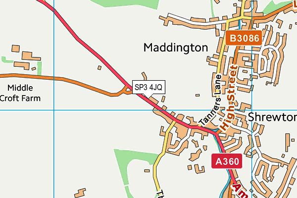 SP3 4JQ map - OS VectorMap District (Ordnance Survey)