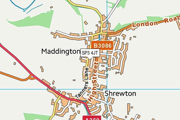 Shrewton CofE Primary Academy map (SP3 4JT) - OS VectorMap District (Ordnance Survey)