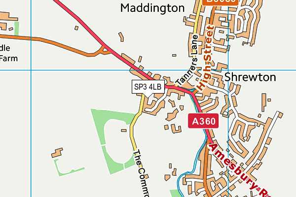 SP3 4LB map - OS VectorMap District (Ordnance Survey)