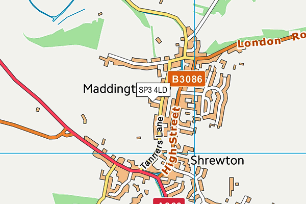 SP3 4LD map - OS VectorMap District (Ordnance Survey)