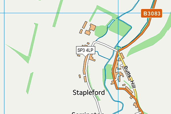 SP3 4LP map - OS VectorMap District (Ordnance Survey)