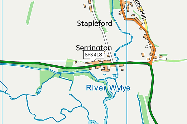 SP3 4LS map - OS VectorMap District (Ordnance Survey)