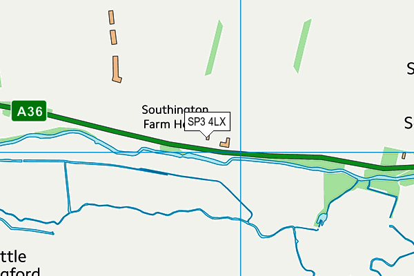 SP3 4LX map - OS VectorMap District (Ordnance Survey)