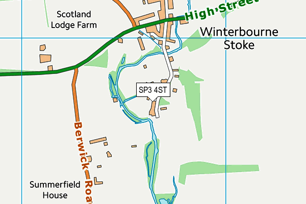 SP3 4ST map - OS VectorMap District (Ordnance Survey)