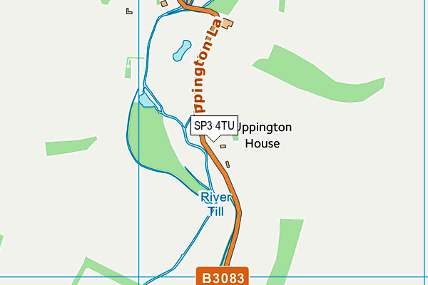 SP3 4TU map - OS VectorMap District (Ordnance Survey)