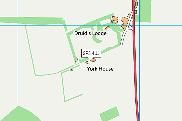 SP3 4UJ map - OS VectorMap District (Ordnance Survey)