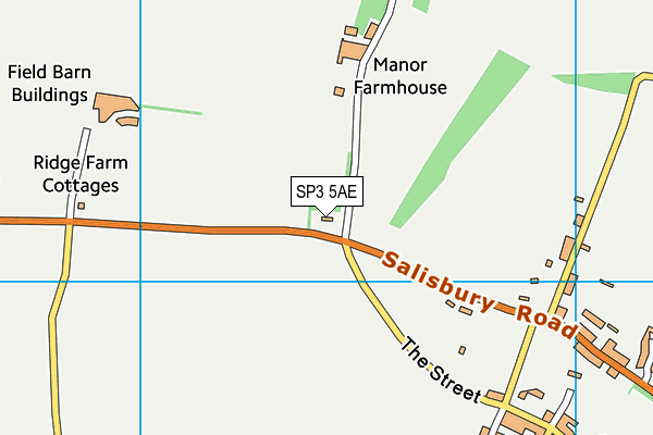 SP3 5AE map - OS VectorMap District (Ordnance Survey)