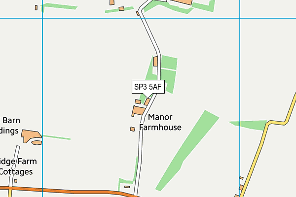 SP3 5AF map - OS VectorMap District (Ordnance Survey)