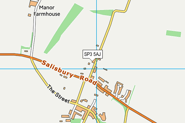 SP3 5AJ map - OS VectorMap District (Ordnance Survey)