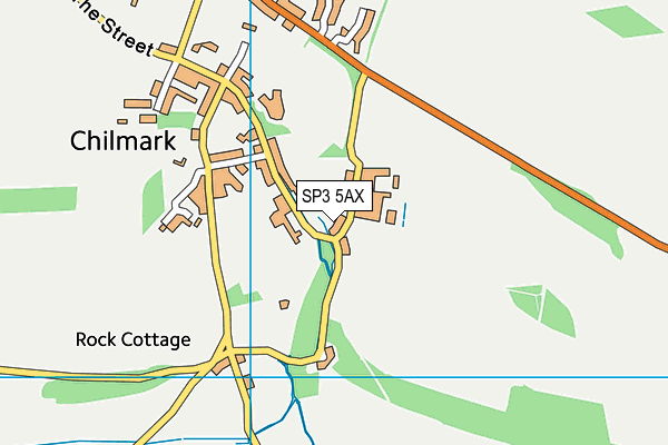 SP3 5AX map - OS VectorMap District (Ordnance Survey)